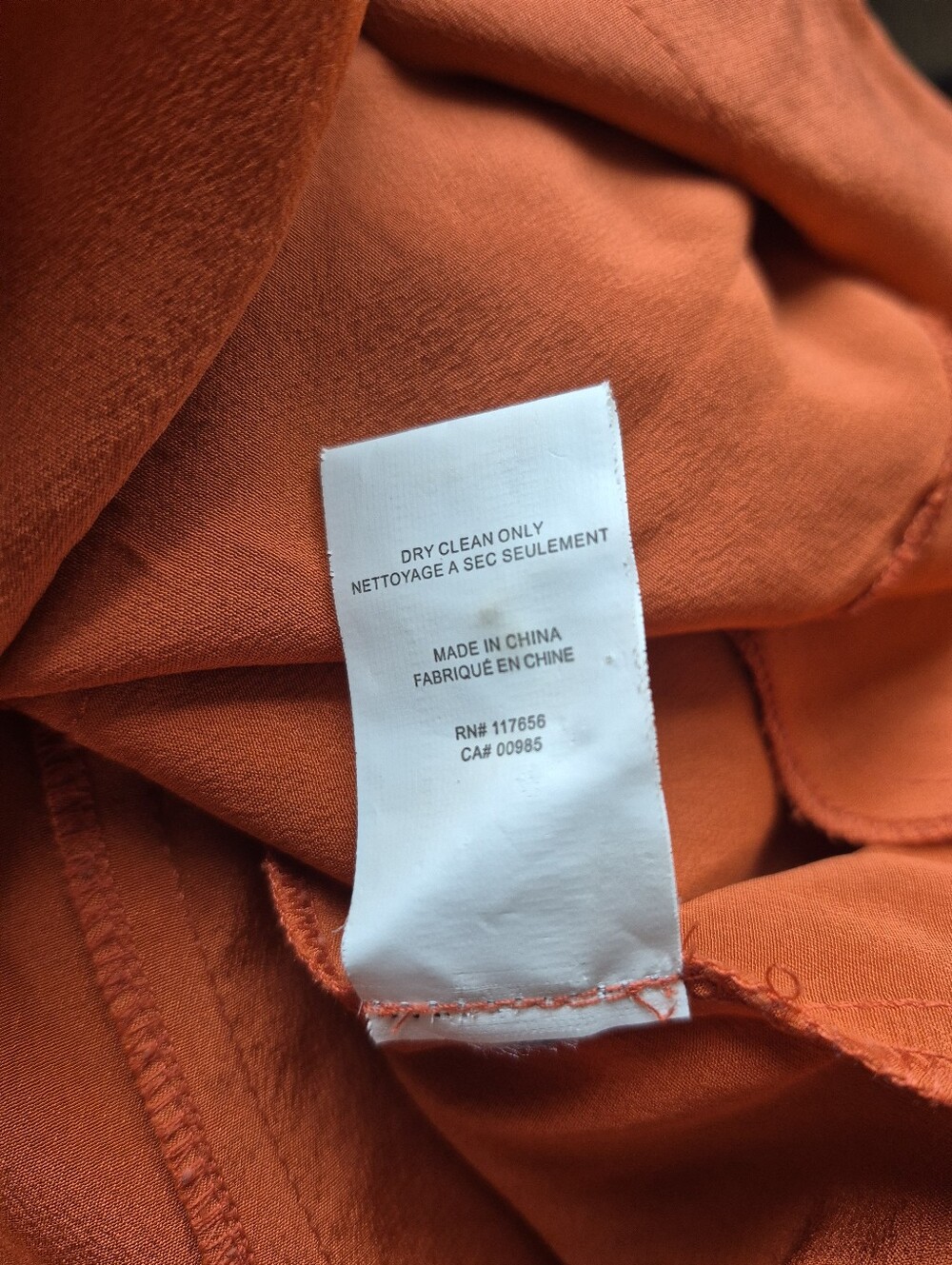 Thakoon Shirt Dress Orange Silk Long Sleeve Mini Size 4 - Picture 8 of 13